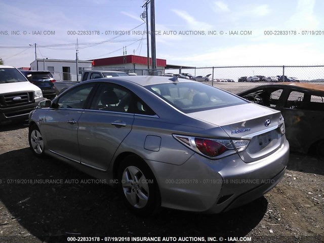 KMHEC4A44CA028027 - 2012 HYUNDAI SONATA HYBRID SILVER photo 3