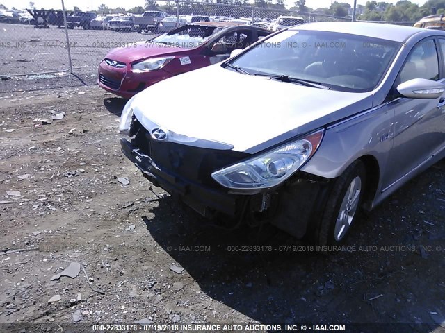 KMHEC4A44CA028027 - 2012 HYUNDAI SONATA HYBRID SILVER photo 6