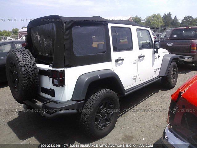 1C4BJWEG8DL564594 - 2013 JEEP WRANGLER UNLIMITE SAHARA WHITE photo 4