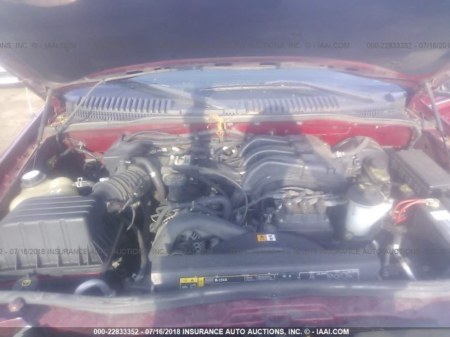 1FMZU72K54ZA73199 - 2004 FORD EXPLORER XLS/XLS SPORT RED photo 10