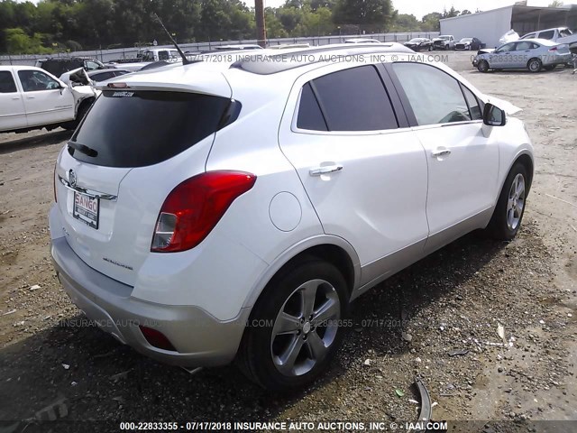 KL4CJDSB6EB637254 - 2014 BUICK ENCORE PREMIUM WHITE photo 4