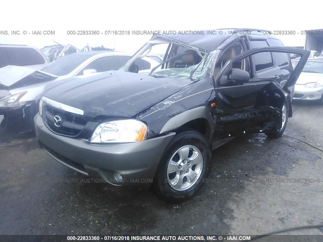 4F2CZ06153KM38282 - 2003 MAZDA TRIBUTE ES BLACK photo 2