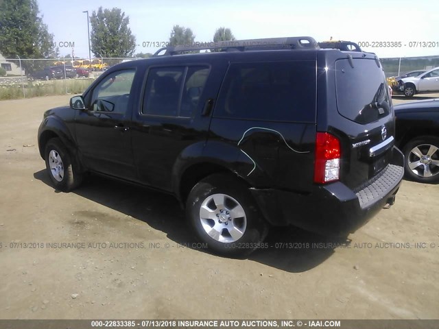 5N1AR18B58C612822 - 2008 NISSAN PATHFINDER S/LE/SE BLACK photo 3