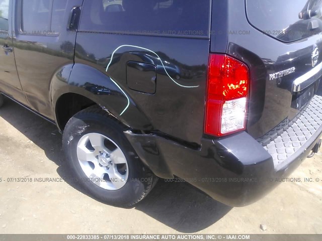 5N1AR18B58C612822 - 2008 NISSAN PATHFINDER S/LE/SE BLACK photo 6