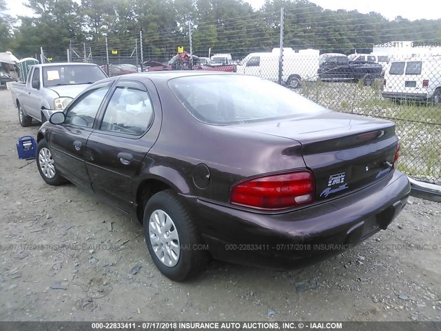 1P3EJ46C9VN530411 - 1997 PLYMOUTH BREEZE MAROON photo 3