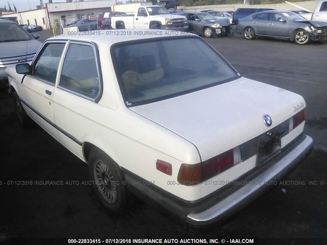 WBAAG4301D8071103 - 1983 BMW 320 I AUTOMATIC WHITE photo 3