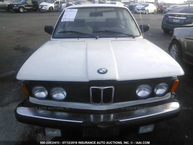 WBAAG4301D8071103 - 1983 BMW 320 I AUTOMATIC WHITE photo 6