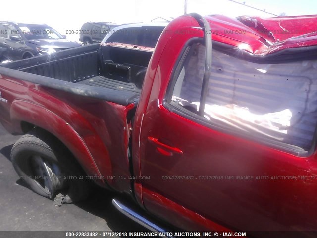 3TMMU4FN2DM052068 - 2013 TOYOTA TACOMA DOUBLE CAB LONG BED RED photo 6