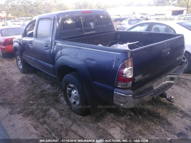 5TFJU4GN4DX049202 - 2013 TOYOTA TACOMA DOUBLE CAB PRERUNNER BLUE photo 3