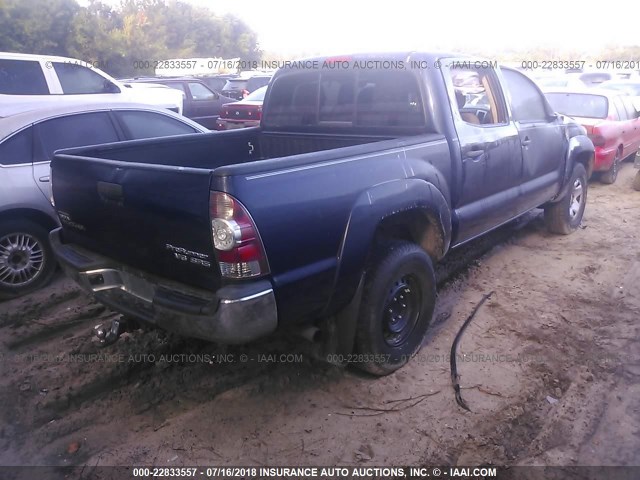 5TFJU4GN4DX049202 - 2013 TOYOTA TACOMA DOUBLE CAB PRERUNNER BLUE photo 4