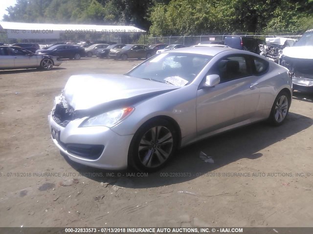 KMHHT6KD5AU023373 - 2010 HYUNDAI GENESIS COUPE 2.0T SILVER photo 2