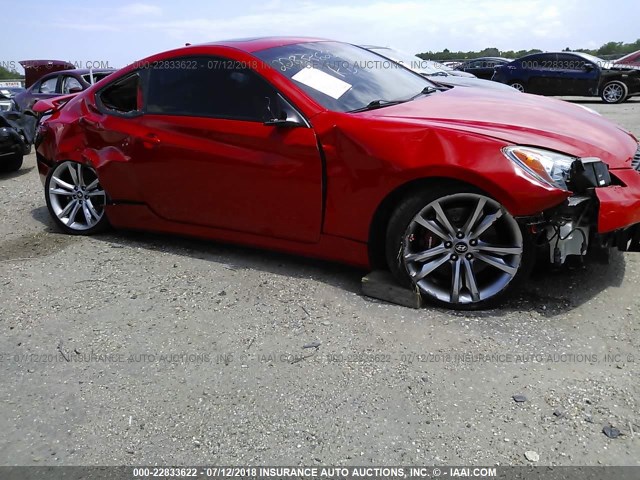 KMHHU6KH6BU042919 - 2011 HYUNDAI GENESIS COUPE 3.8L RED photo 6