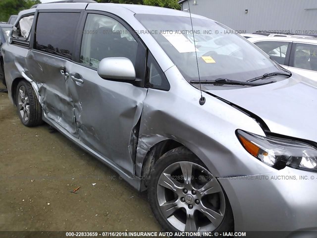 5TDXK3DCXBS128521 - 2011 TOYOTA SIENNA SPORT SILVER photo 6