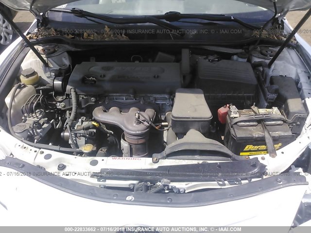 4T1BE46K78U734399 - 2008 TOYOTA CAMRY CE/LE/XLE/SE WHITE photo 10