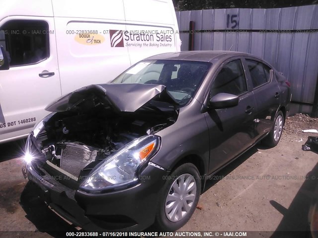 3N1CN7AP2GL903947 - 2016 NISSAN VERSA S/S PLUS/SV/SL GRAY photo 2