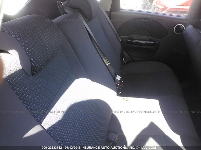 KL1TD666X8B058107 - 2008 CHEVROLET AVEO LS RED photo 8