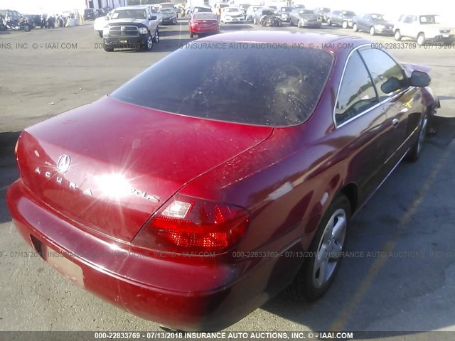 19UYA42651A030519 - 2001 ACURA 3.2CL TYPE-S BURGUNDY photo 4