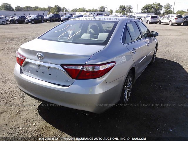 4T1BF1FKXGU501627 - 2016 TOYOTA CAMRY LE/XLE/SE/XSE SILVER photo 4