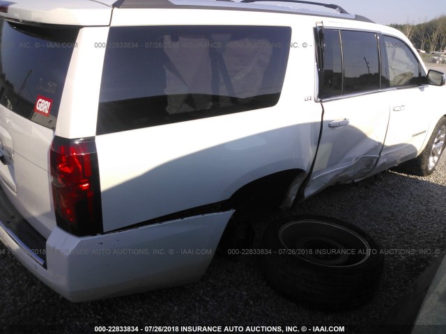 1GNSKJKC9GR414889 - 2016 CHEVROLET SUBURBAN K1500 LTZ WHITE photo 6