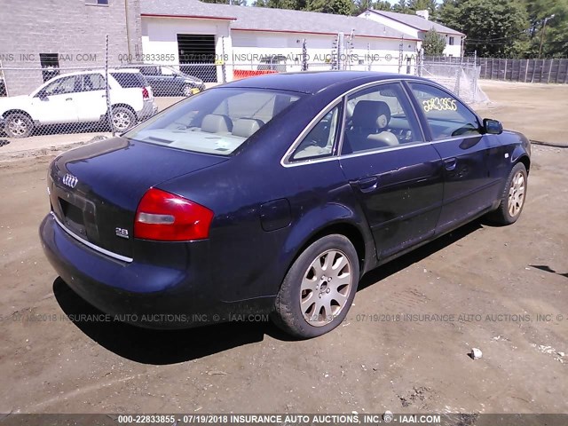 WAUEH64B91N132866 - 2001 AUDI A6 2.8 QUATTRO BLUE photo 4