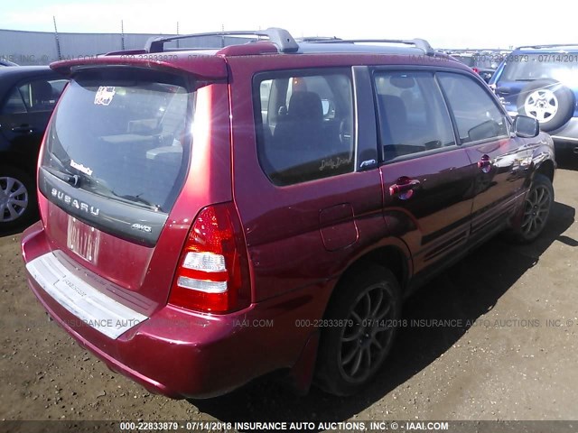 JF1SG69684G734810 - 2004 SUBARU FORESTER 2.5XT RED photo 4