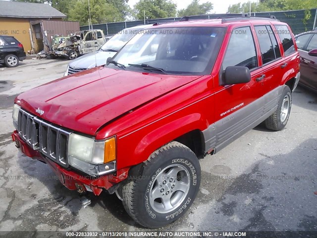 1J4GZ58S5WC159153 - 1998 JEEP GRAND CHEROKEE LAREDO/TSI RED photo 2