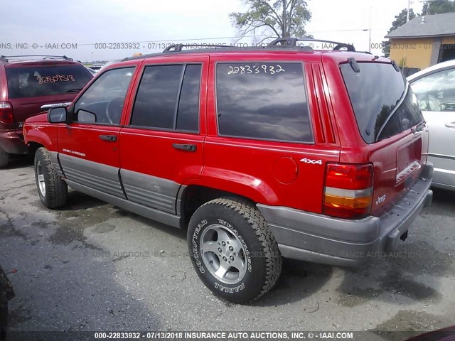 1J4GZ58S5WC159153 - 1998 JEEP GRAND CHEROKEE LAREDO/TSI RED photo 3