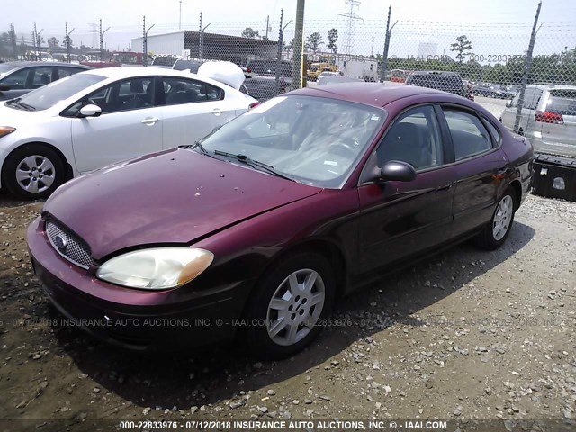 1FAFP53U57A140301 - 2007 FORD TAURUS MAROON photo 2