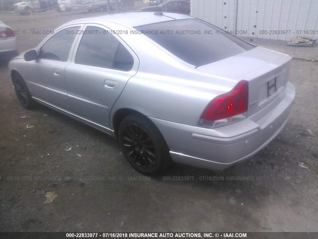 YV1RS592982686990 - 2008 VOLVO S60 2.5T SILVER photo 3