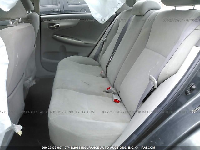 2T1BU4EE5AC269482 - 2010 TOYOTA COROLLA S/LE/XLE GRAY photo 8