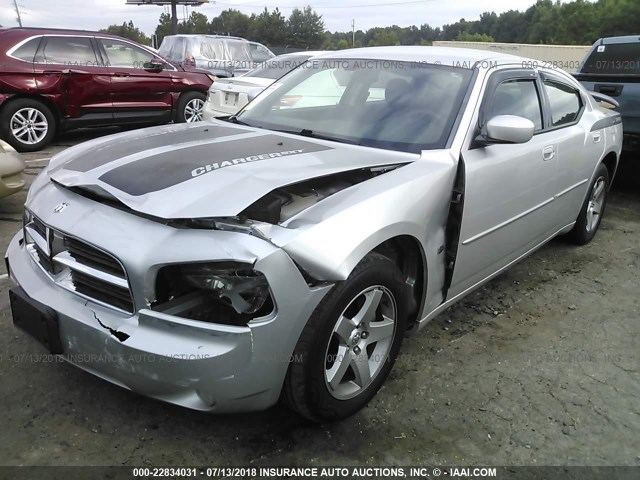 2B3CA3CVXAH222742 - 2010 DODGE CHARGER SXT SILVER photo 2