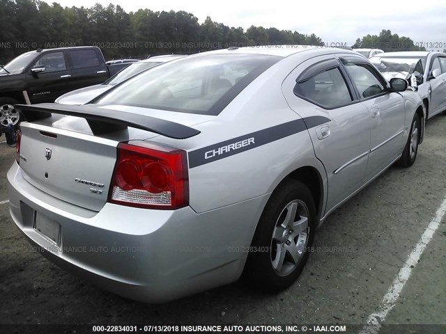 2B3CA3CVXAH222742 - 2010 DODGE CHARGER SXT SILVER photo 4