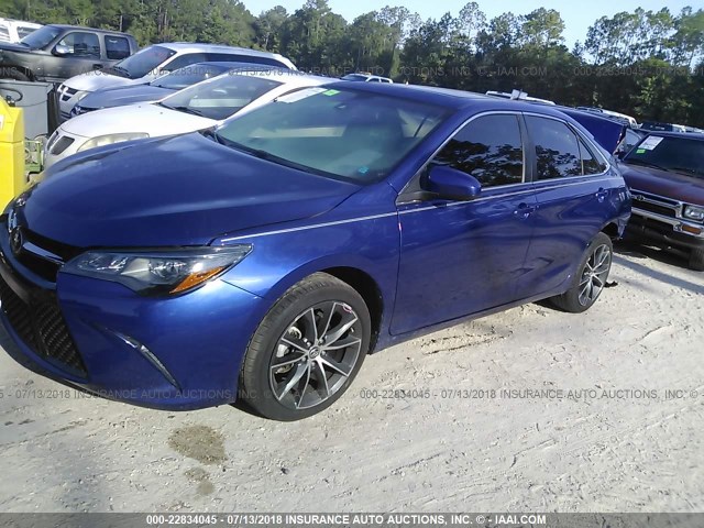 4T1BK1FK1GU570802 - 2016 TOYOTA CAMRY XSE/XLE Mavi foto 2