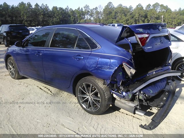 4T1BK1FK1GU570802 - 2016 TOYOTA CAMRY XSE/XLE Mavi foto 3