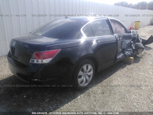 JHMCP268X8C038605 - 2008 HONDA ACCORD EXL BLACK photo 4