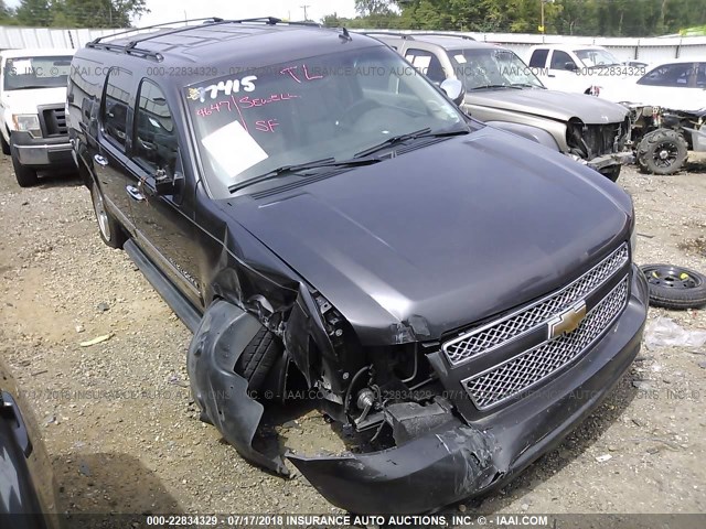 1GNSCKE08BR265534 - 2011 CHEVROLET SUBURBAN C1500 LTZ GRAY photo 1