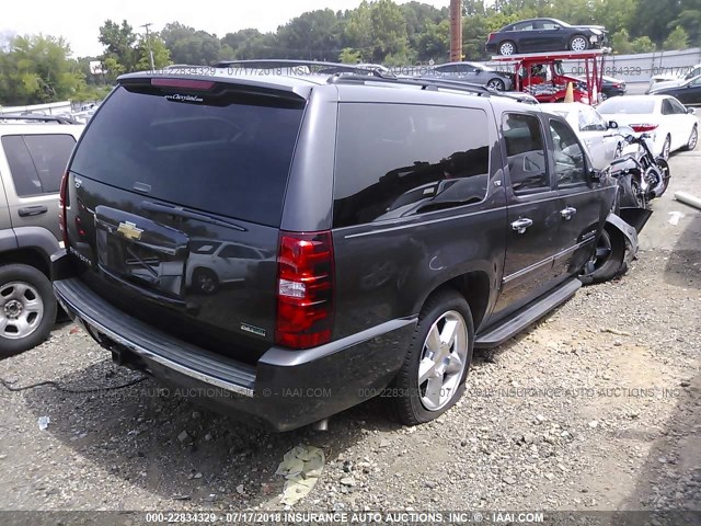 1GNSCKE08BR265534 - 2011 CHEVROLET SUBURBAN C1500 LTZ GRAY photo 4