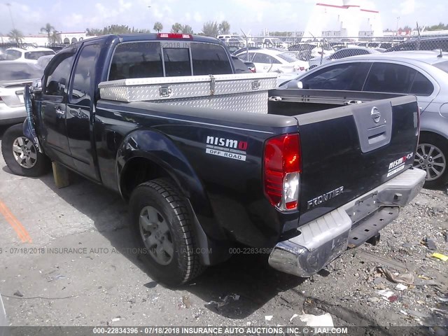 1N6AD06W66C419138 - 2006 NISSAN FRONTIER KING CAB LE/SE/OFF ROAD Dark Blue photo 3
