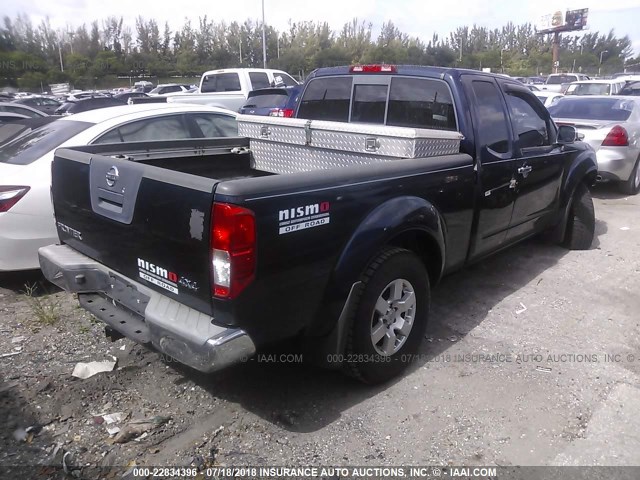 1N6AD06W66C419138 - 2006 NISSAN FRONTIER KING CAB LE/SE/OFF ROAD Dark Blue photo 4