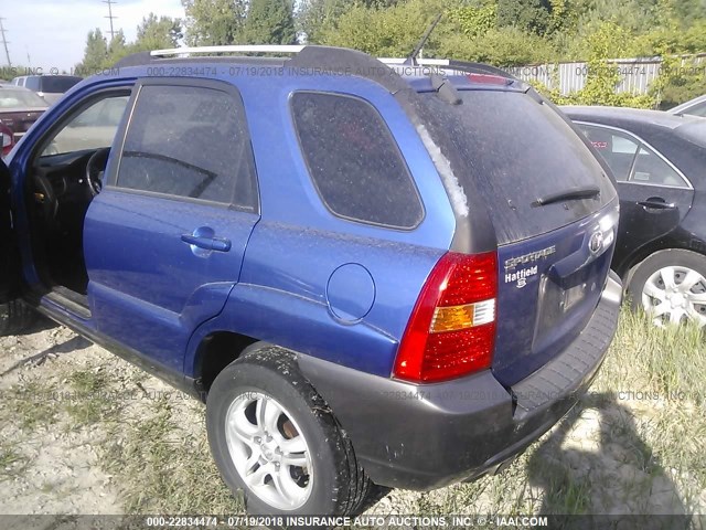 KNDJE723357045048 - 2005 KIA NEW SPORTAGE  BLUE photo 6