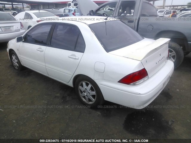 JA3AJ36E52U057763 - 2002 MITSUBISHI LANCER LS WHITE photo 3