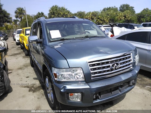 5N3AA08D78N906978 - 2008 INFINITI QX56 BLUE photo 1