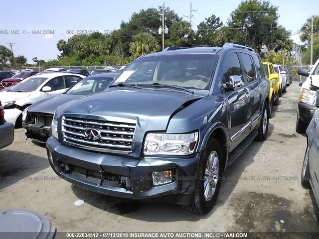 5N3AA08D78N906978 - 2008 INFINITI QX56 BLUE photo 6