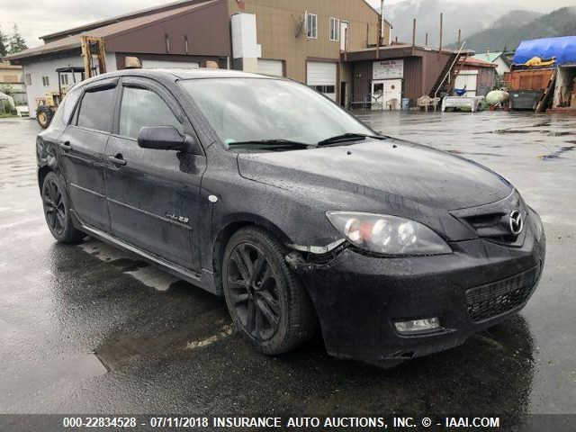 JM1BK343681144053 - 2008 MAZDA 3 HATCHBACK BLACK photo 1