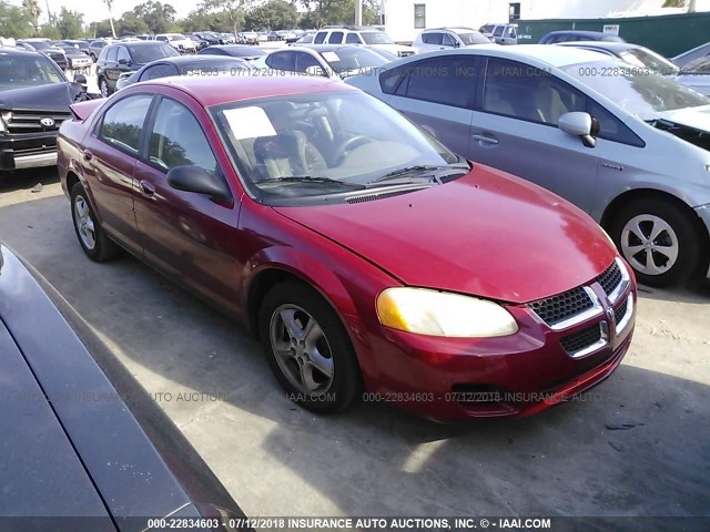 1B3EL46X54N117107 - 2004 DODGE STRATUS SXT RED photo 1