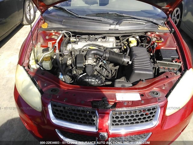 1B3EL46X54N117107 - 2004 DODGE STRATUS SXT RED photo 10