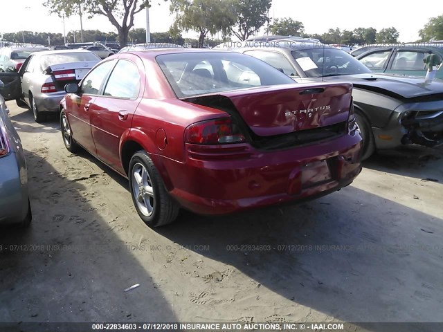 1B3EL46X54N117107 - 2004 DODGE STRATUS SXT RED photo 3