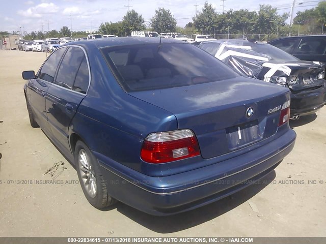 WBADN63473GN88167 - 2003 BMW 540 I AUTOMATIC BLUE photo 3