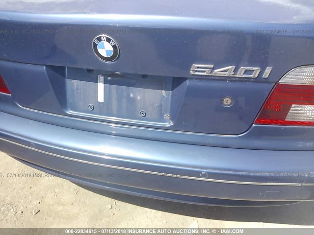 WBADN63473GN88167 - 2003 BMW 540 I AUTOMATIC BLUE photo 6