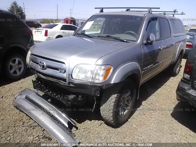 5TBDT44105S482968 - 2005 TOYOTA TUNDRA DOUBLE CAB SR5 SILVER photo 2